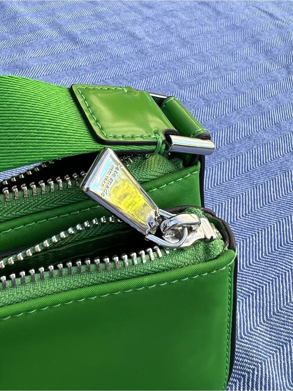 Kate Spade Green Leather and Nylon Crossbody Bag